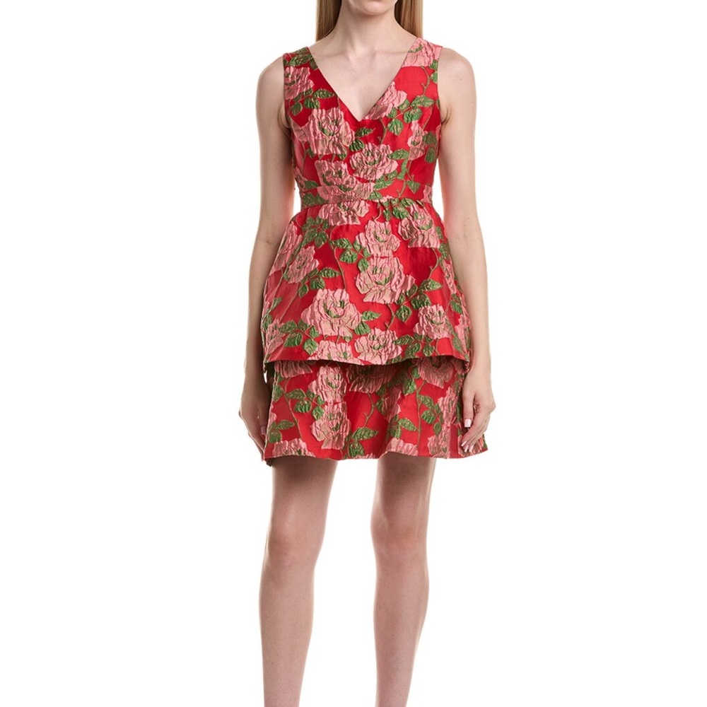 Chic Red Floral Dress